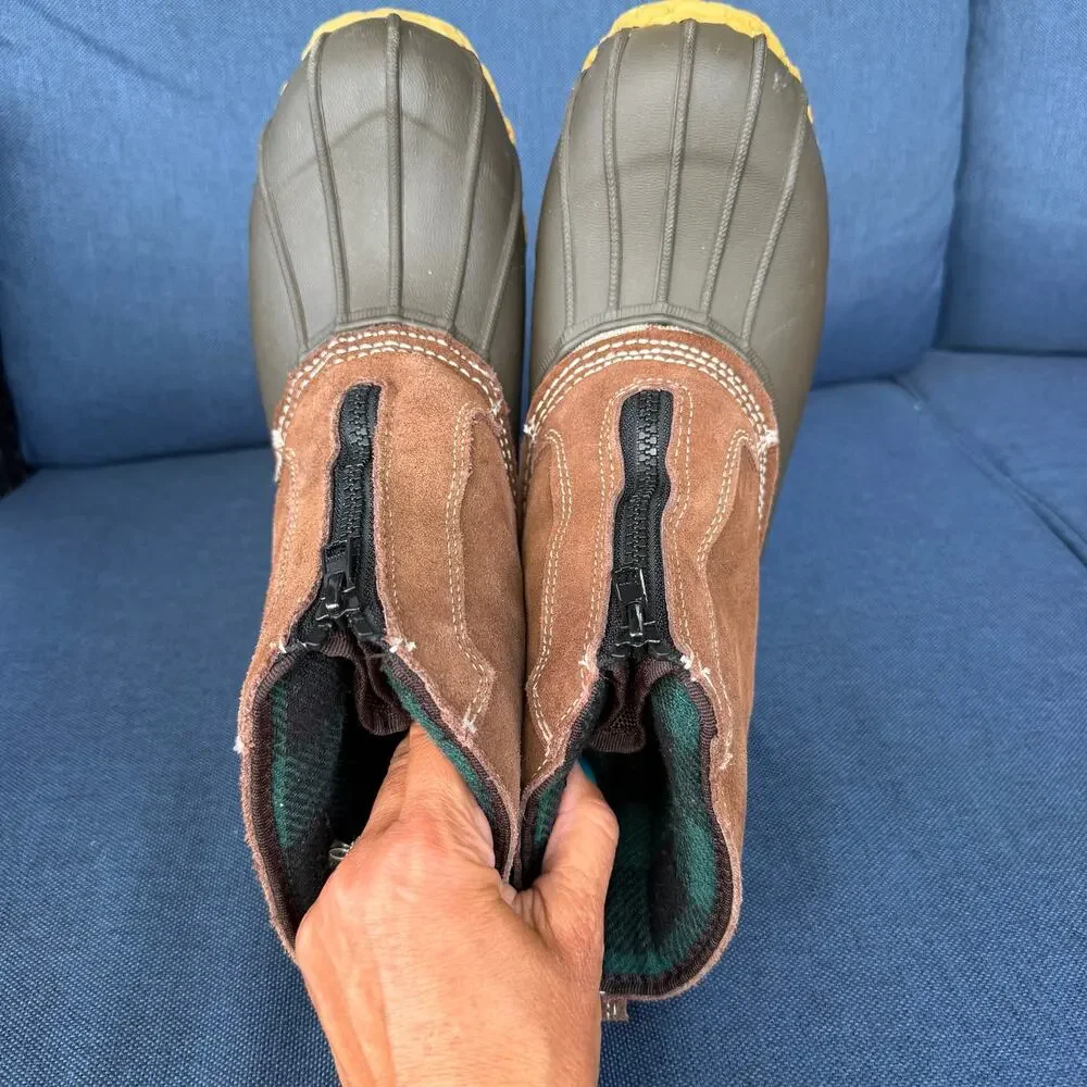 RedHead Duck Boots Women 8 Thinsulate 200 Gram Rubber Leather Front Zip READ